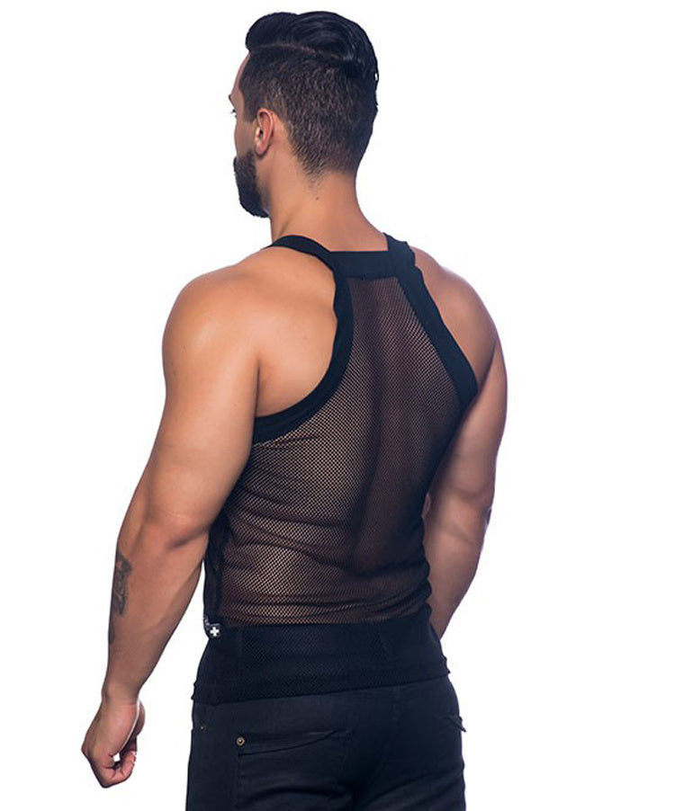 Men's Sexy Wide-brimmed Mesh Vest