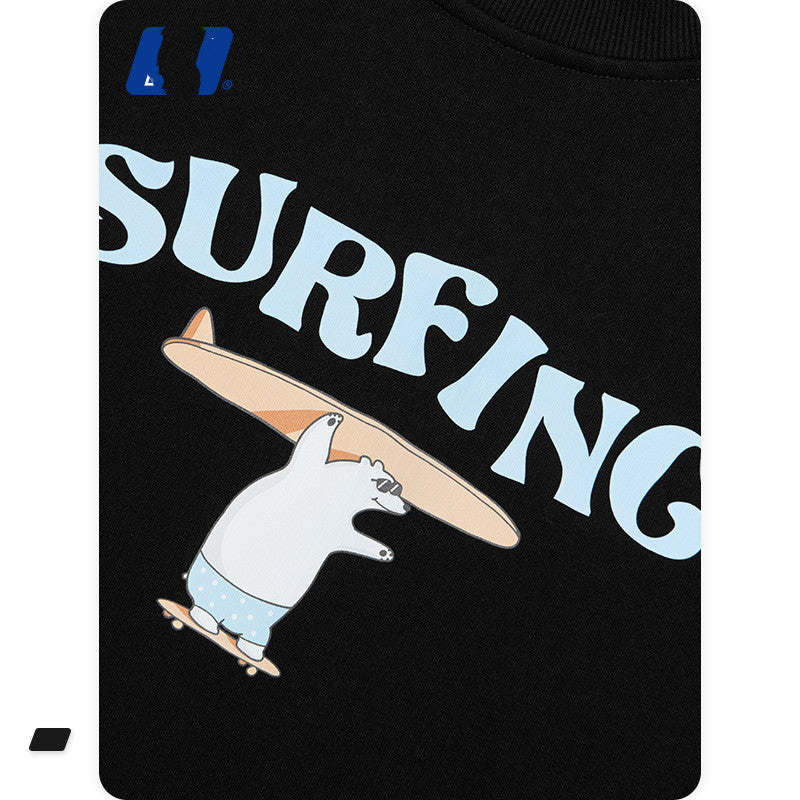 Polar Bear Simple Hand-painted Cartoon All-match Casual Sweater Man