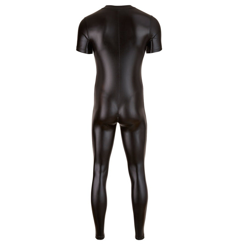 Men's Double Zipper Body Shaper Boxer Bodysuit