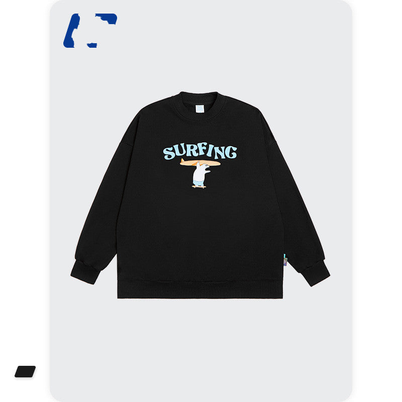 Polar Bear Simple Hand-painted Cartoon All-match Casual Sweater Man