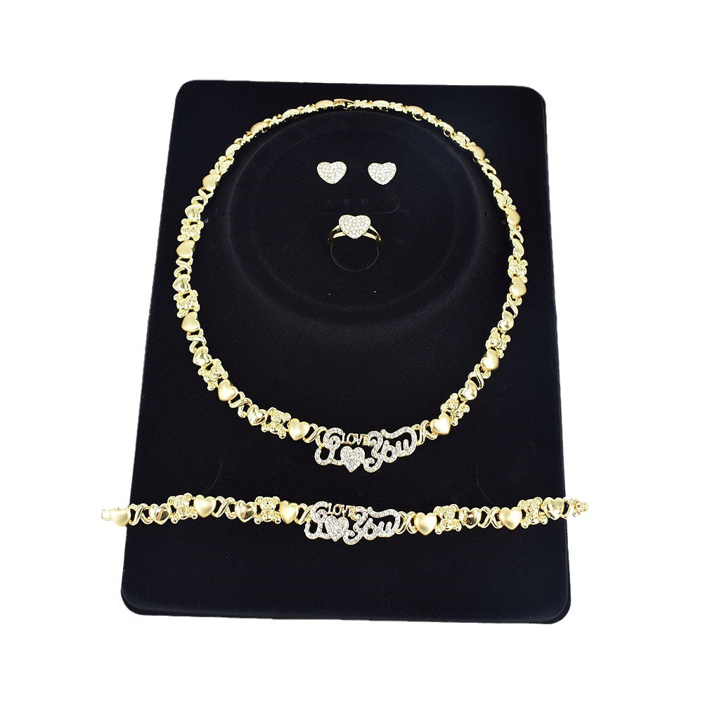 Fashion Bridal Zircon Paty Jewelry Suit