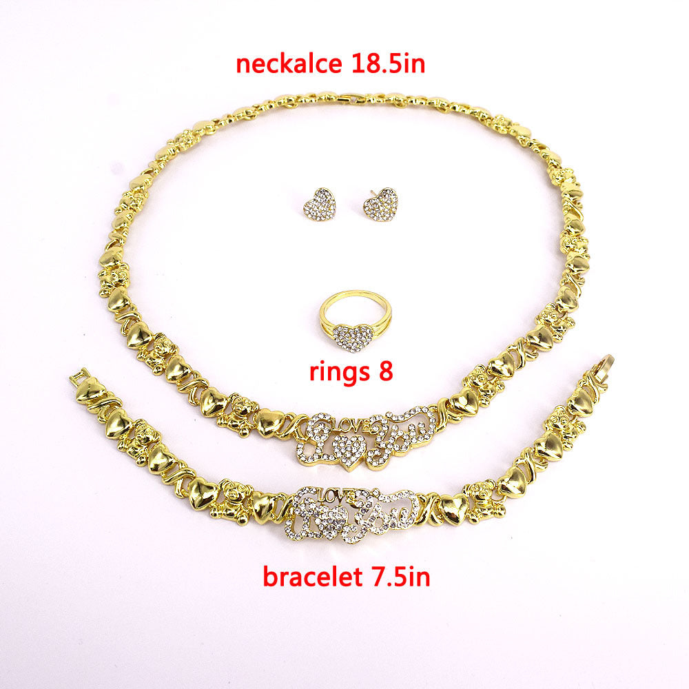 Fashion Bridal Zircon Paty Jewelry Suit